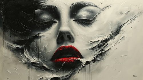 abstract vintage vrouwen gezicht