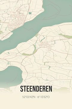 Vintage landkaart van Steenderen (Gelderland) van Rezona
