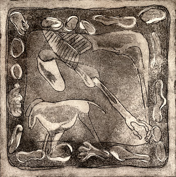 Steinzeit, Radierung