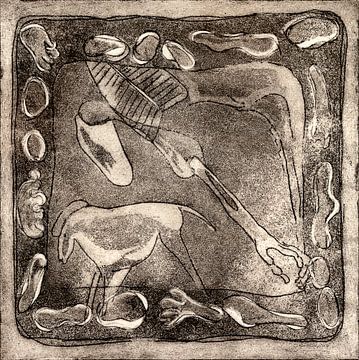 Âge de pierre, Gravure sur Helga Pohlen - ThingArt
