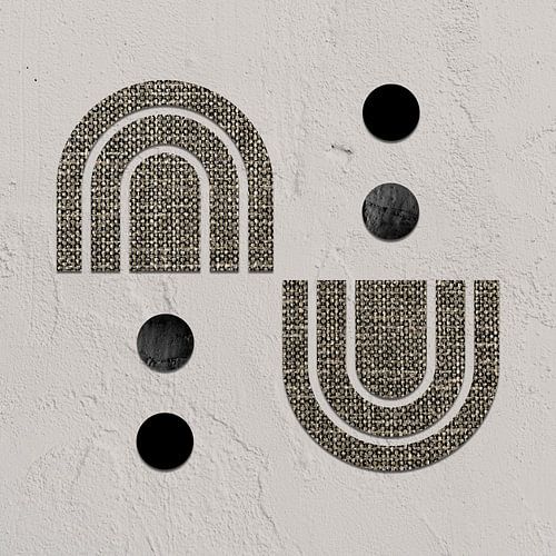 Abstracte collage kunst - Textures op gips