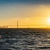 Golden Gate Bridge - zonsondergang van Martijn Bravenboer
