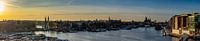 Uitzicht over Amsterdam vlak voor zonsondergan van Arthur Scheltes thumbnail