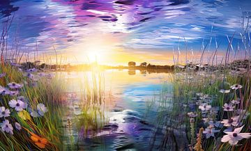 paysage aux couleurs douces sur Gelissen Artworks