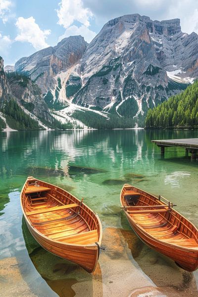 Mountain lake in the Dolomites by Poster Art Shop