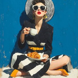 Ladies Who Lunch with Coffee &, and Croissants by Studio Ypie