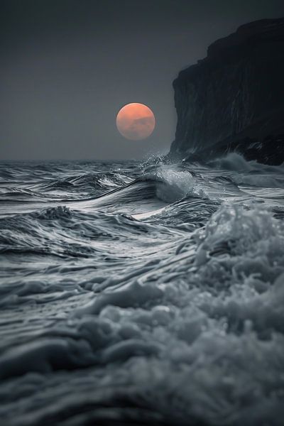 Vollmond am Meer von fernlichtsicht