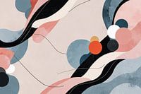 Abstrakte Malerei im japanischen Stil