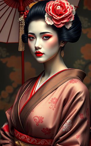 Portrait Japanese Geisha
