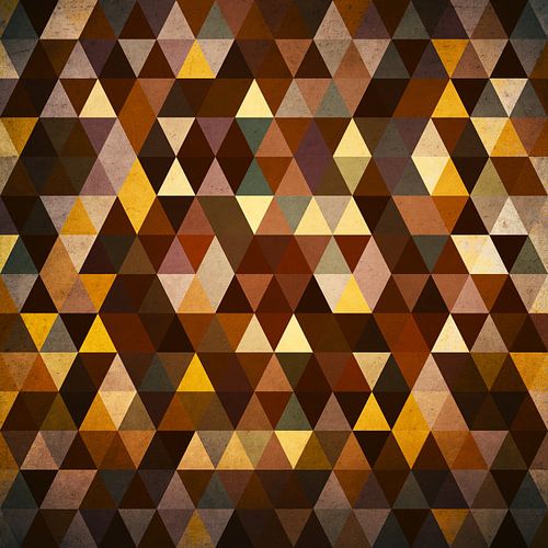 Geometrisch driehoekig patroon in warme kleuren