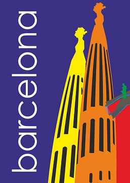 Barcelona Tower Silhouettes by Art Kingdom