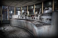 Control room in an abandoned power plant