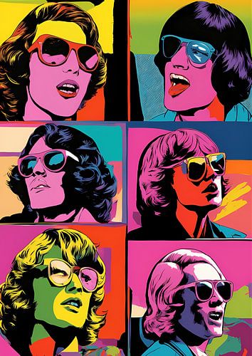 Pop Art Portretten met Zonnebrillen