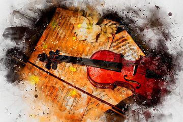 Le violon sur Claudia Evans