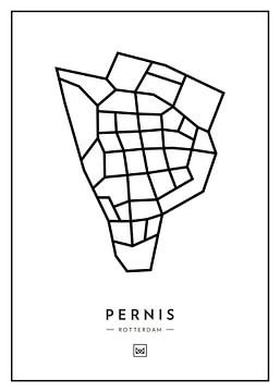 Pernis - Rotterdam van Muurmap - Jouw Favorite stad of wijk aan de muur