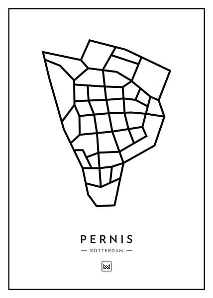 Pernis - Rotterdam van Muurmap - Jouw Favorite stad of wijk aan de muur