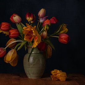 Still life with Tulips. by Renee Klein