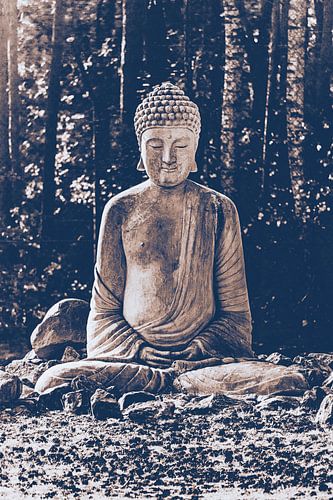 Boeddha - De Ontwaakte. Monument standbeeld van het boeddhisme