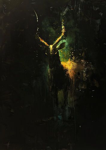 Painting Stag Abstract by Art Whims