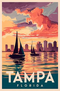 Tampa, Florida Vintage Travel Poster by Poster Art Shop