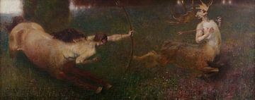 Franz von Stuck - Fantastische jacht (vóór 1890) van Peter Balan