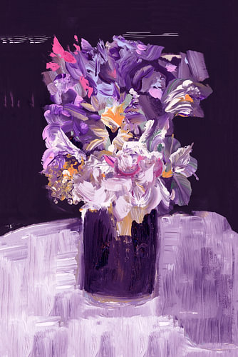 Painterly Purple Bouquet