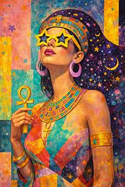 Peinture représentant Nut, déesse égyptienne du ciel sur Johannes