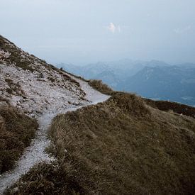 Bergpad net na zonsondergang in Oostenrijk van Holly Klein Oonk