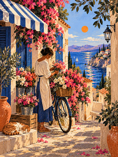 A flower stall in the alley – Tomorrow by the Mediterranean