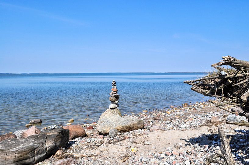 Naturstrand, Lagune in Lietzow, Großer Jasmunder Bodden, Rügen von GH Foto & Artdesign