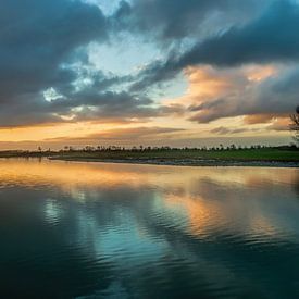 Sonnenaufgang Wasserdünen von Henk Verstraaten