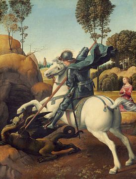 Raphael, Sint Joris en de Draak, 1506 van Atelier Liesjes