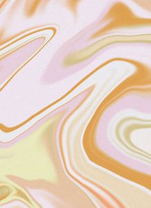 Liquid Gradient | Pink Orange Close Up van Bohomadic Studio