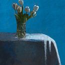 Blumenmalerei blau, Stillleben mit Blumen von Hella Maas Miniaturansicht