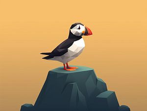 Puffin in Fine Art Stijl van Eva Lee