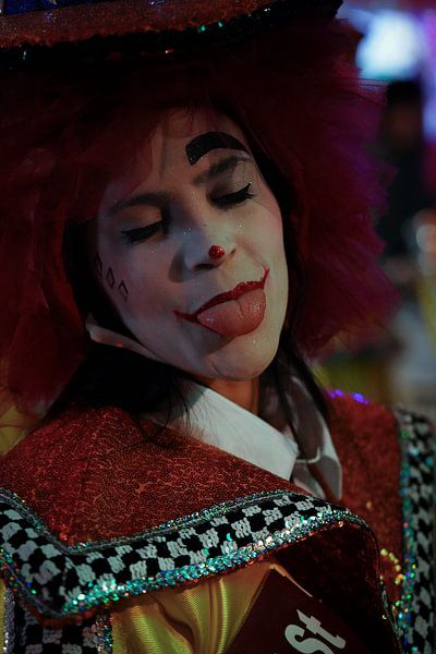 Portrait nocturne coloré du carnaval de Tenerife par Jos Voormolen