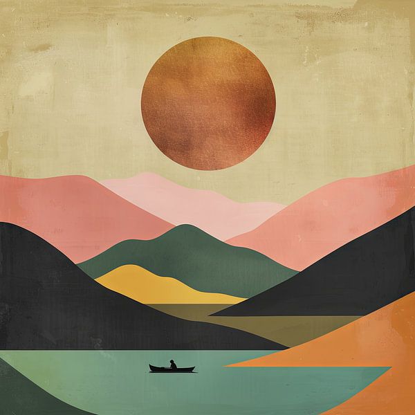 Minimalistische landschapskunst van Poster Art Shop
