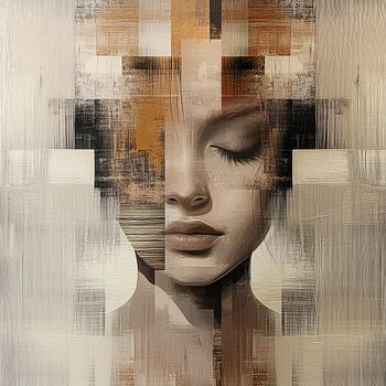 Geometrische introspectie van een vrouw