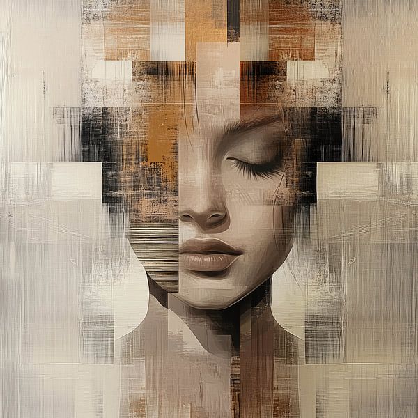 Geometric introspection of a woman by Color Square