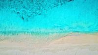The tropical Caribbean Sea in Klein Curacao from above