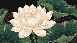 Das Heiligtum des goldenen japanischen blühenden Lotus von Siti Zuliana