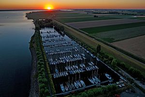 Coucher de soleil Hoeksche Waard et Haringvliet