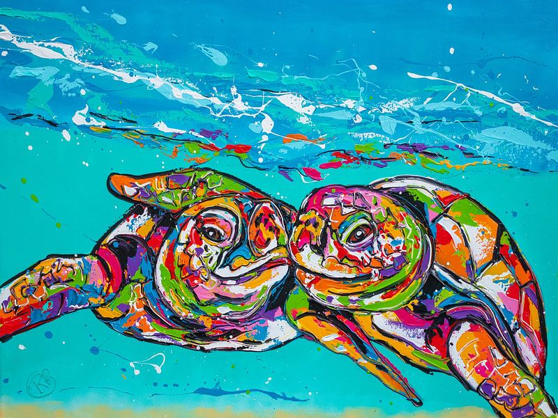 Tortues souriantes par Happy Paintings