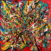 Abstracte Expressie - Een Hommage aan Jackson Pollock