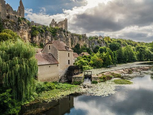 Uitzicht op Angles-sur-l'Anglin, Frankrijk