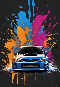 Subaru impreza wrx sti splash art van kevin gorter