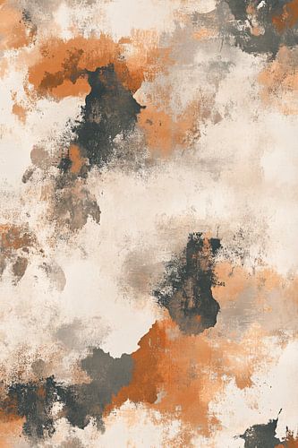 Œuvre d'art abstraite aux tons chauds