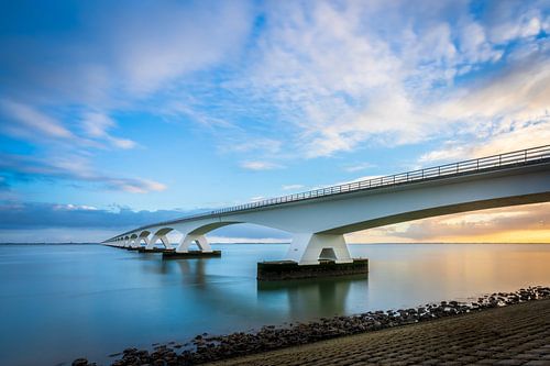 Zeeland bridge at sunrise