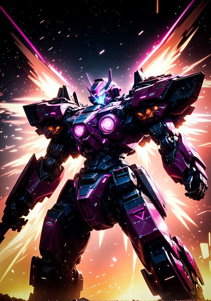 Pink Metalic Robot Sci Fi by Ruzerin