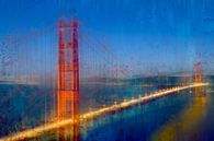 Stadskunst Golden Gate Bridge van Melanie Viola thumbnail